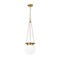 Z-Lite Calhoun Pendant, 1-Light, 9 In.W x 10.75 In.H, Heritage Brass/white opal 7505P9-HBR - alternate 2
